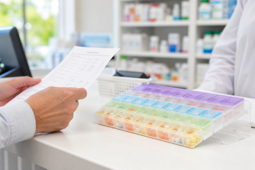 Pastillero mensual: orden, adherencia y menos errores